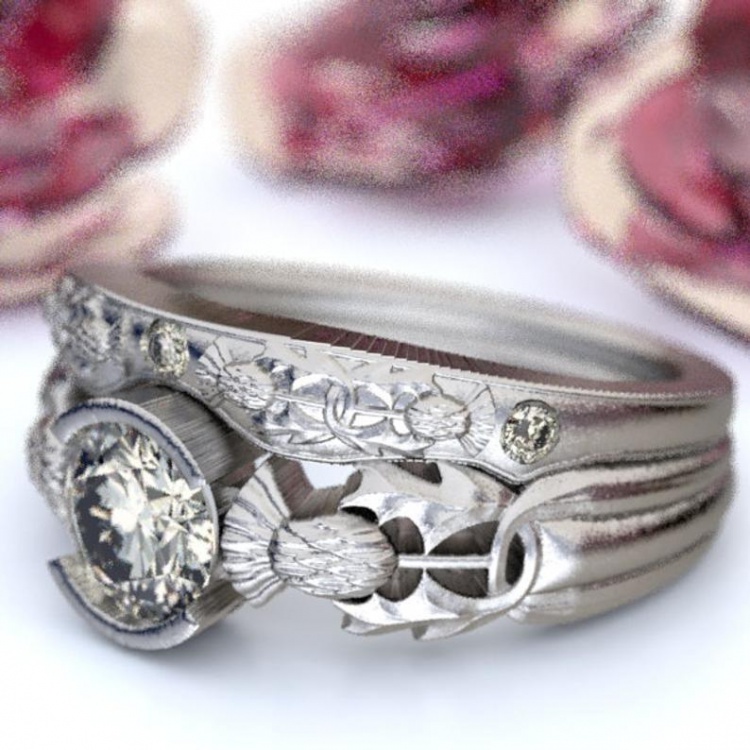 European style colors wedding rhinestone ring