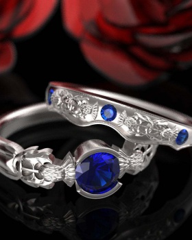 European style colors wedding rhinestone ring