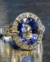 European style wedding accessories sapphire ring