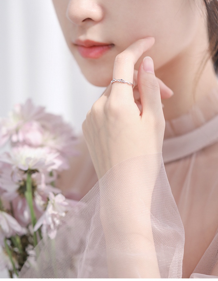 Simple personality adjustable sweet style ring for women