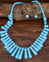 Tassels necklace earrings a set for women