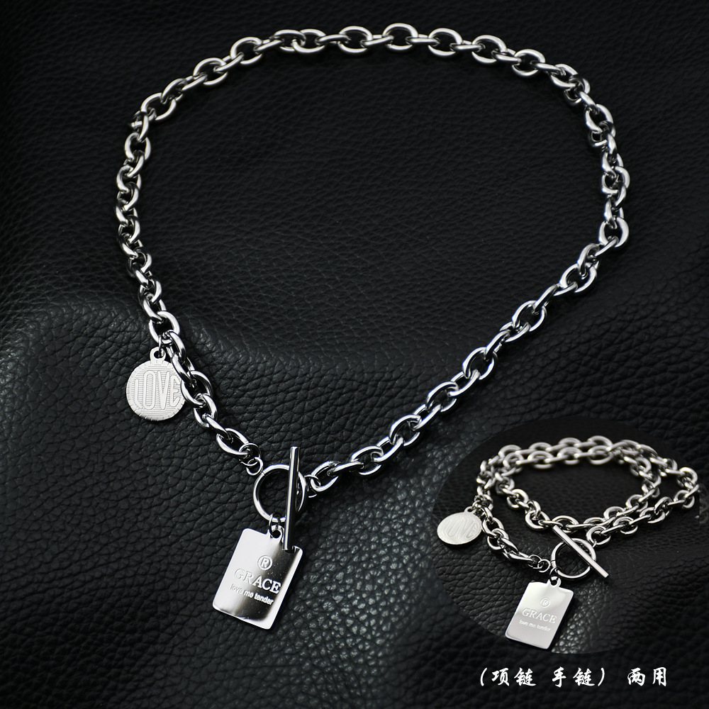 Titanium clavicle necklace necklace for women