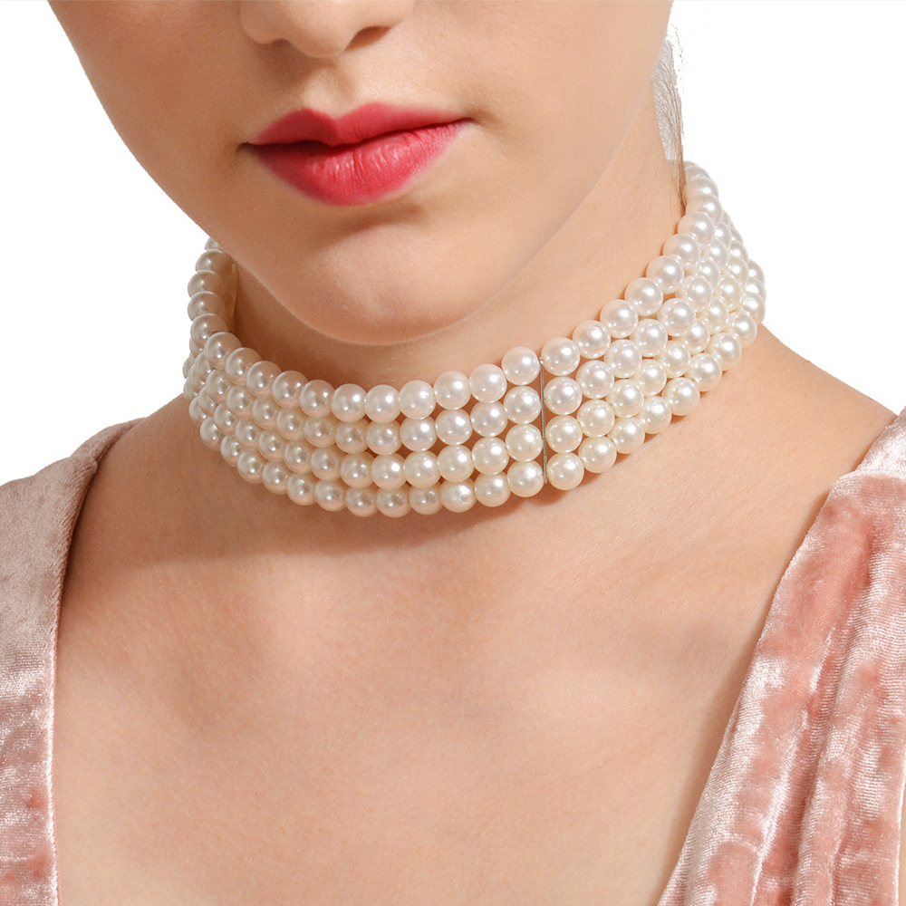 European style beads accessories chain clavicle necklace