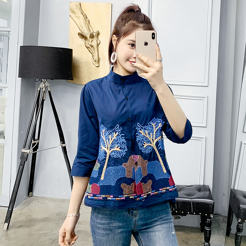 Korean style spring tops all-match doll shirt for women