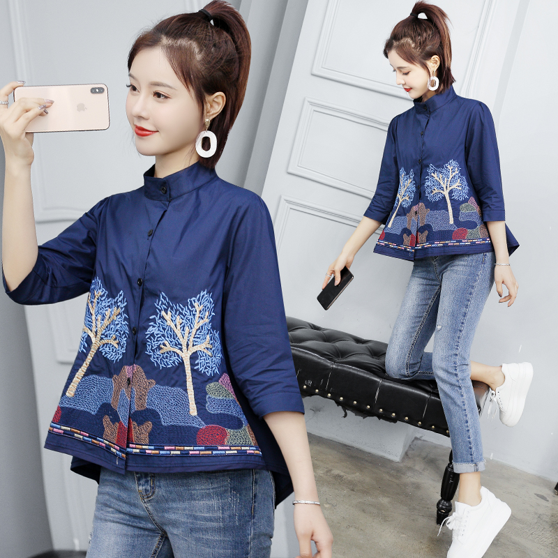 Korean style spring tops all-match doll shirt for women