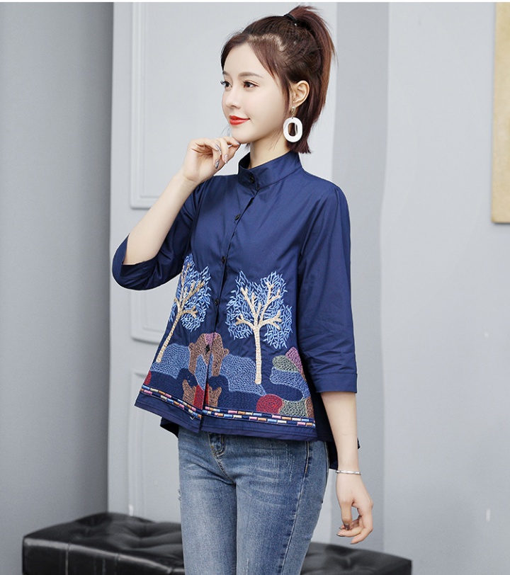 Korean style spring tops all-match doll shirt for women