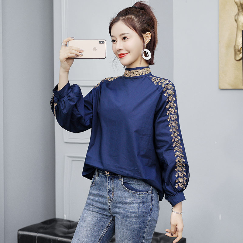 Spring European style shirt loose tops for women