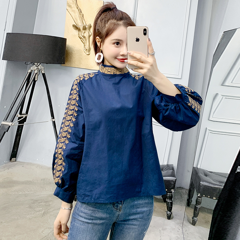 Spring European style shirt loose tops for women