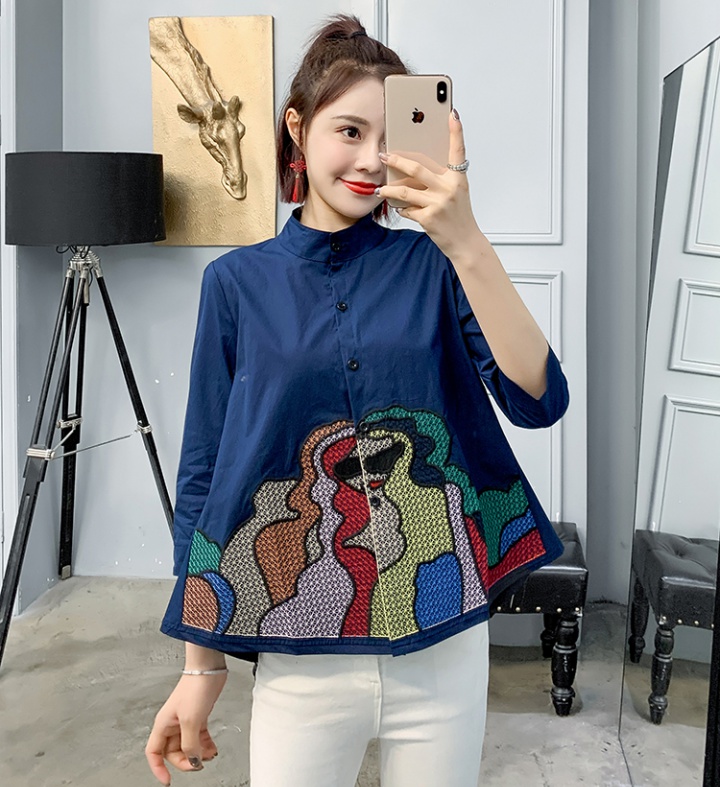 European style short sleeve doll shirt all-match shirt