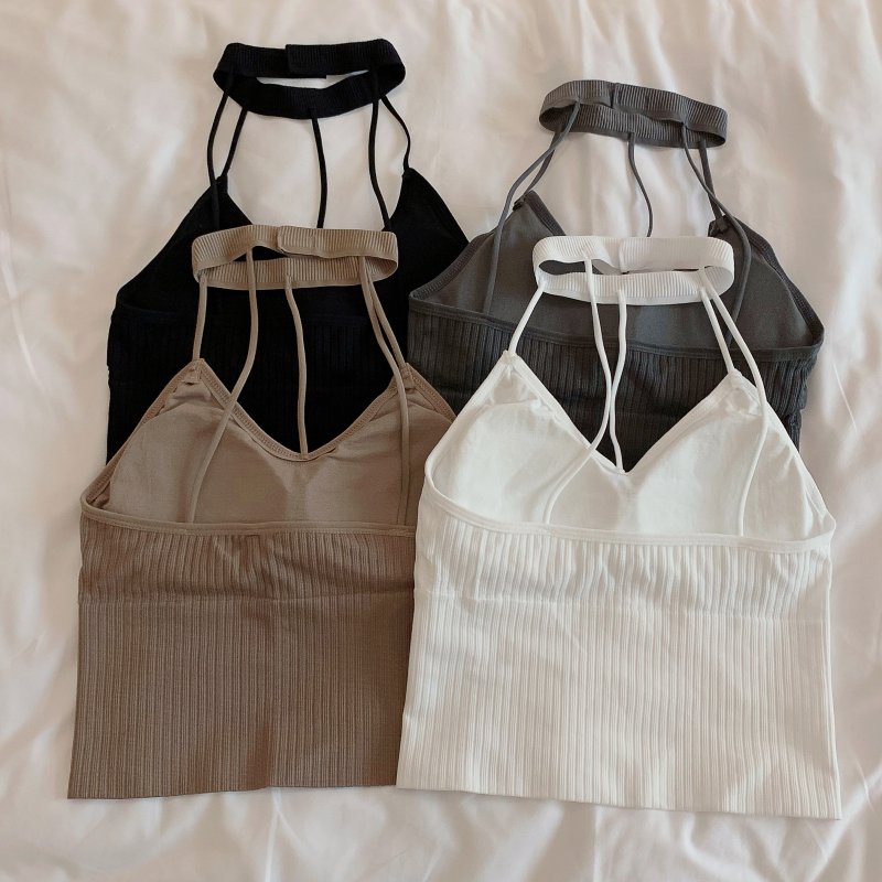 Short bottoming halter vest sling all-match tops for women