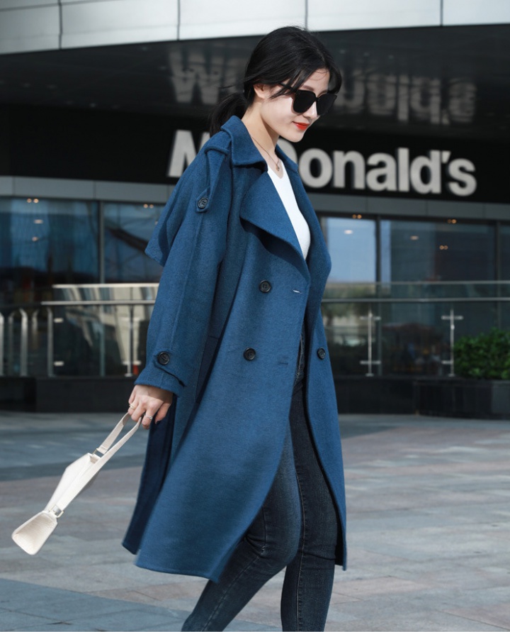 Winter woolen coat long coat for women