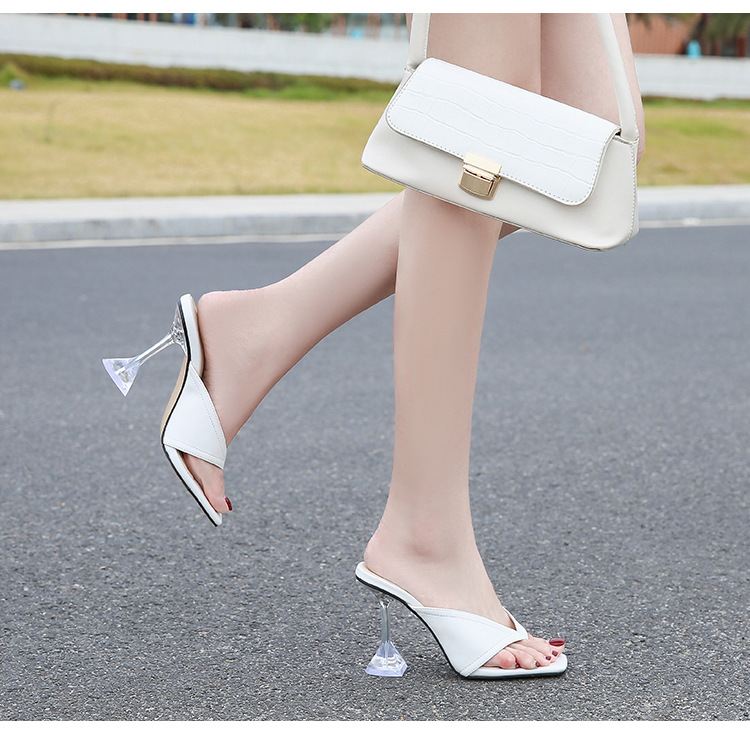 High-heeled square head sandals fashion  for women