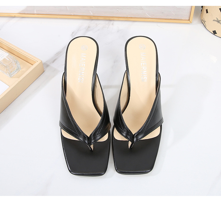 High-heeled square head sandals fashion  for women