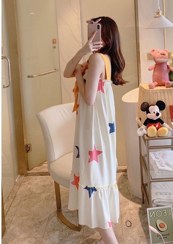 Korean style girl night dress lovely pajamas for women