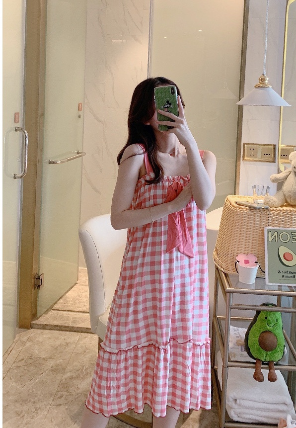 Short sleeve summer pajamas girl Korean style night dress