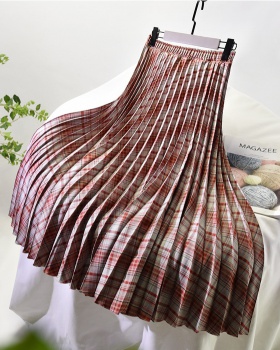 Temperament pleated long skirt high waist skirt for women