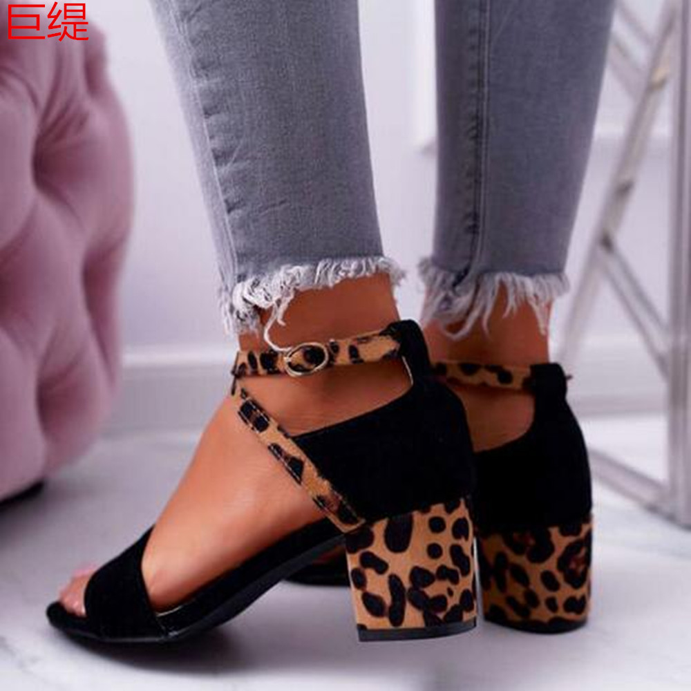 Middle-heel spring and summer sandals for women