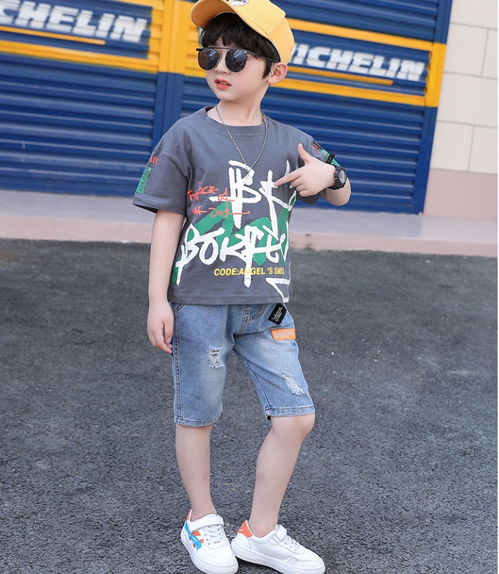 Boy summer Korean style kids 2pcs set