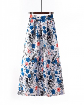 European style skirt polka dot long skirt for women