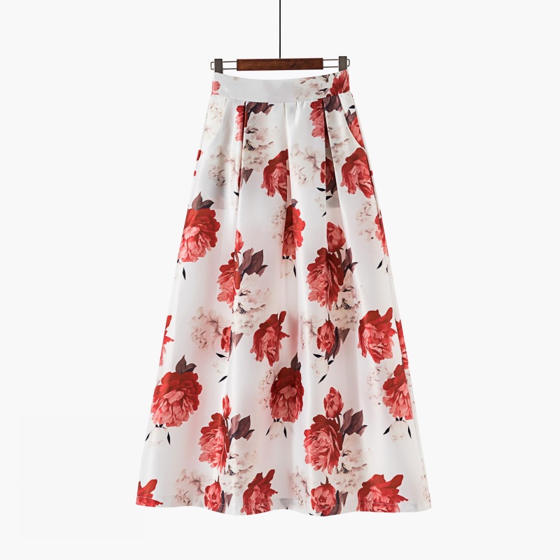 European style big skirt skirt spring and autumn long skirt