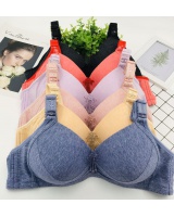 Breasted middle-aged Bra pure cotton nubra for women
