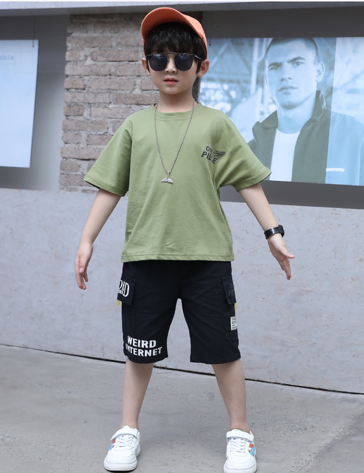 Child boy summer Korean style big child kids 2pcs set for men