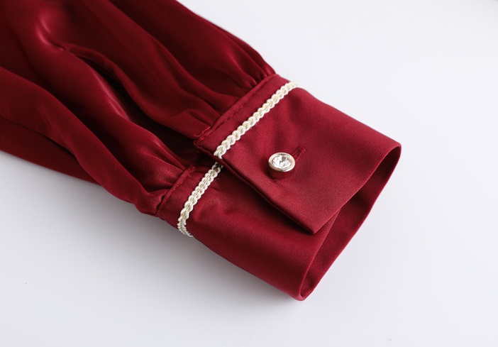 Long sleeve red profession fashion slim shirt for women