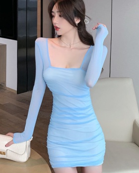 Package hip fashion slim bottoming autumn and winter dress