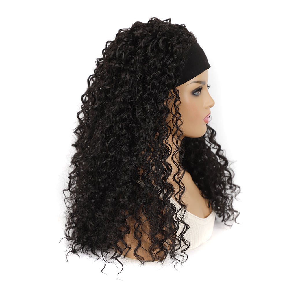 Long headgear fiber wig