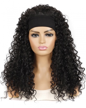Long headgear fiber wig
