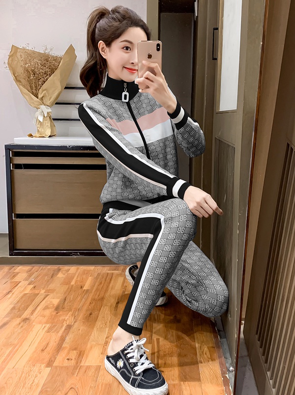 Fashion knitted long pants autumn and winter coat 2pcs set