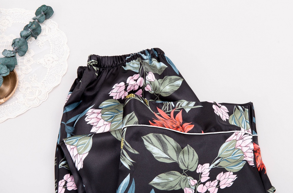 Printing long sleeve pajamas 7pcs set for women