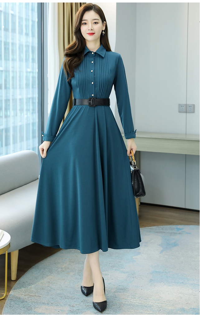 Slim Korean style long sleeve fashion dress for women