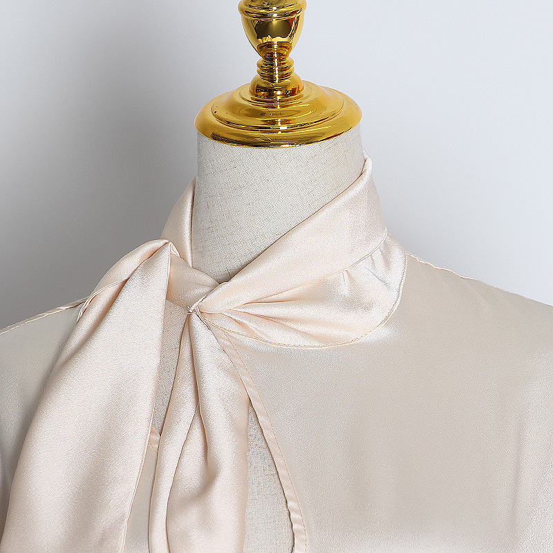 Single-breasted temperament frenum winter scarf irregular dress