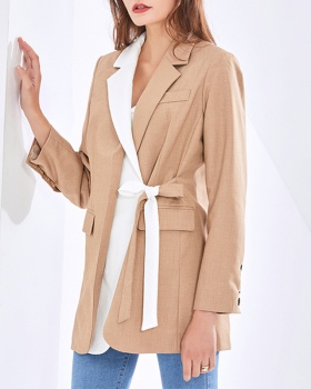 Splice fashion and elegant Korean style business suit for women