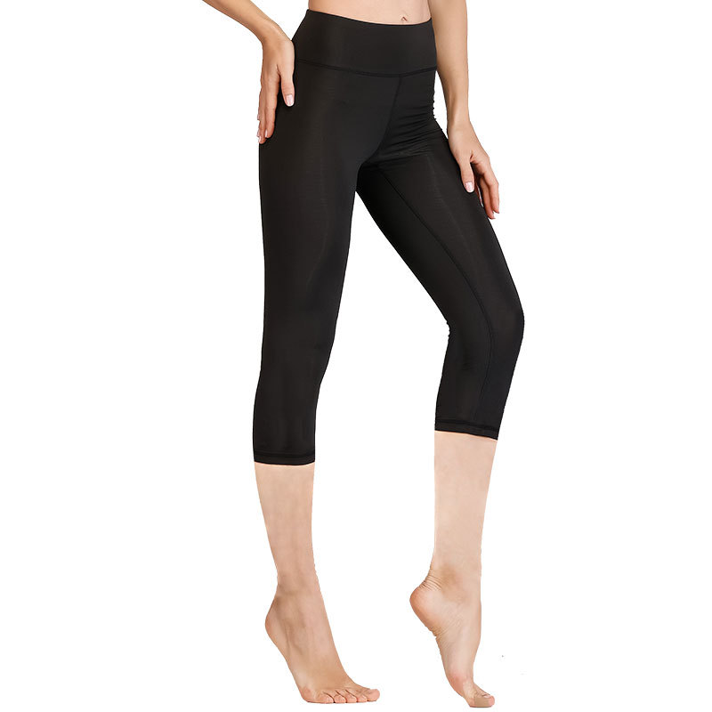 High waist yoga cropped pants tight fitness pants