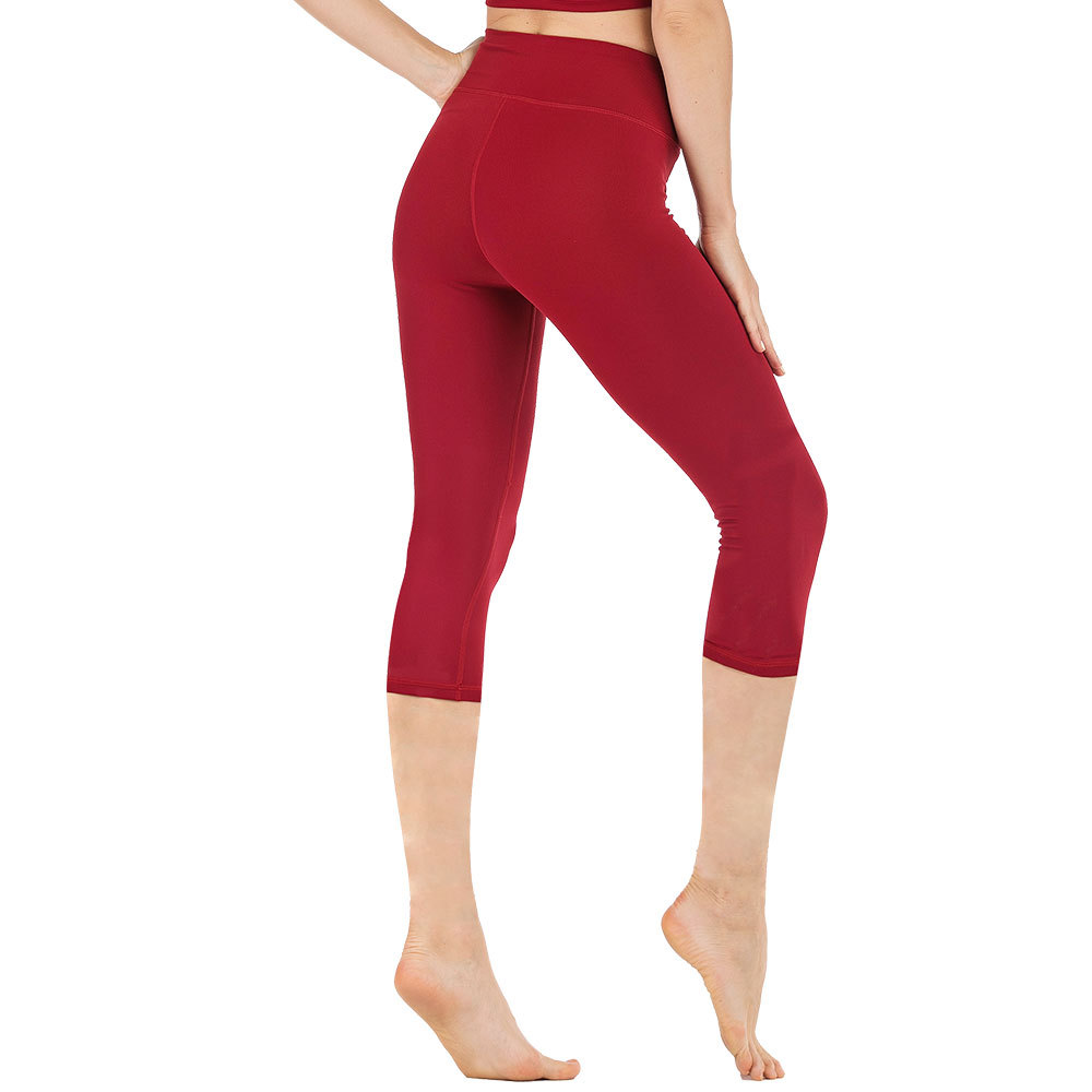 High waist yoga cropped pants tight fitness pants