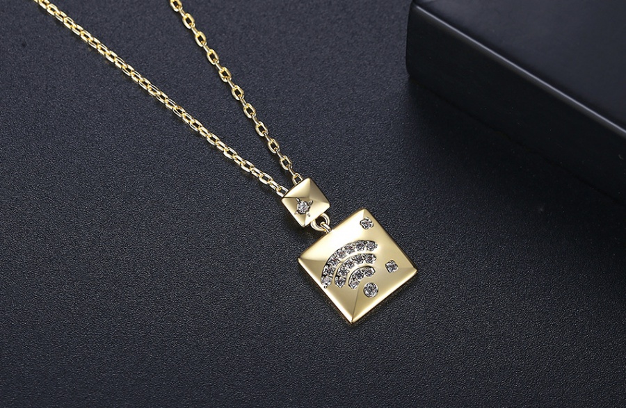 Fashion inlay zircon clavicle necklace gold necklace