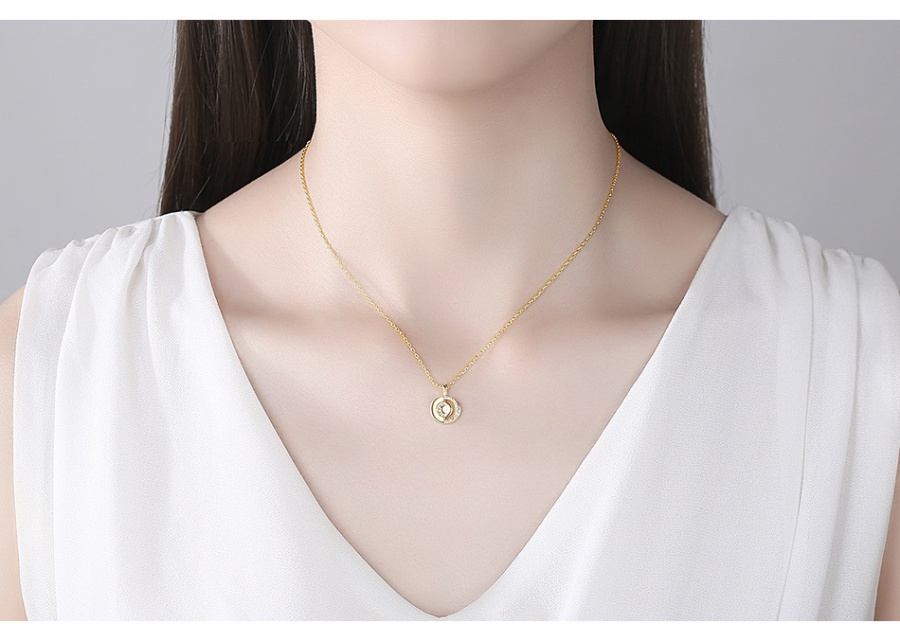 Simple inlay zircon necklace fashion clavicle necklace