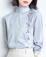 Spring cstand collar shirt fashion slim tops