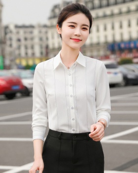 White Casual work clothing commuting tops for women