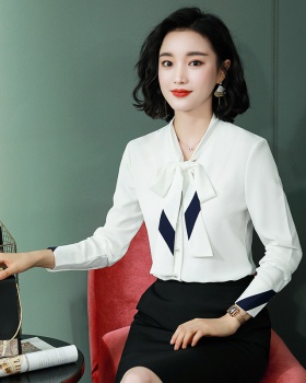 Autumn white shirt retro business suit for women