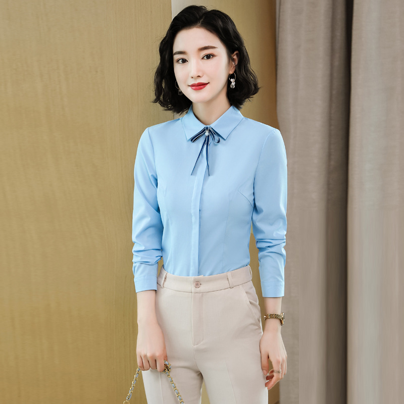 Long sleeve work clothing profession shirt for women