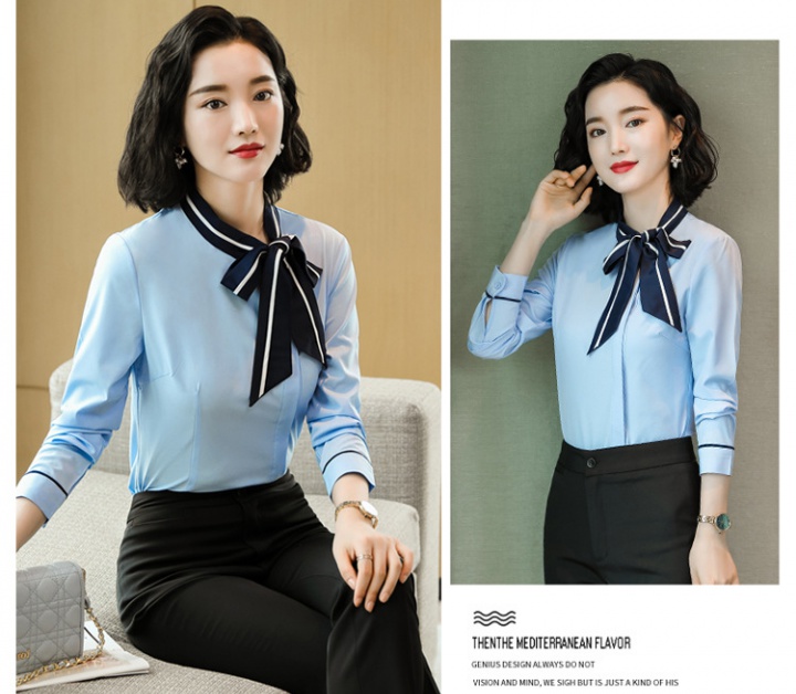 Bow temperament uniform spring and autumn work clothing