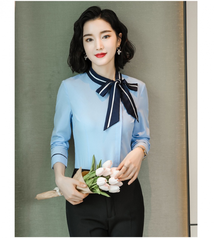 Bow temperament uniform spring and autumn work clothing