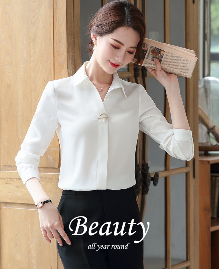 Slim fashion work clothing long sleeve shirt for women