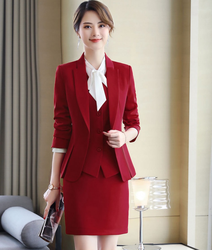 Temperament work clothing business suit 3pcs set for women