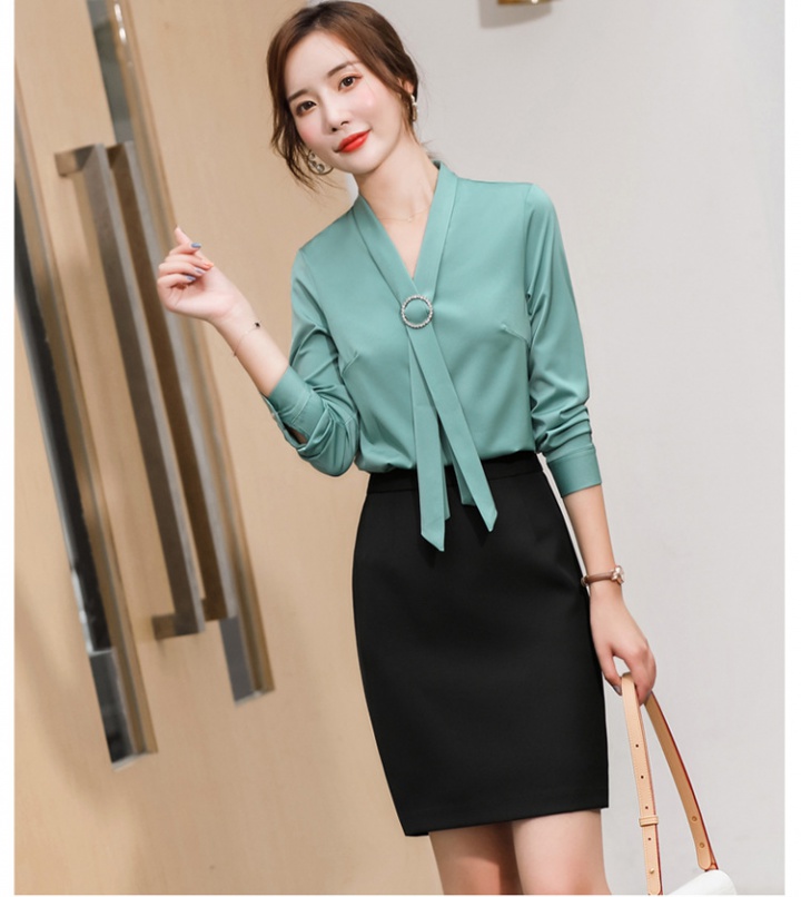 Thin white tops profession long sleeve shirt for women