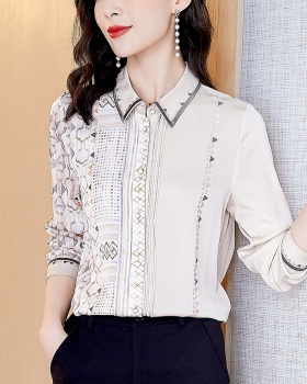 Spring embroidered shirt long sleeve business suit for women