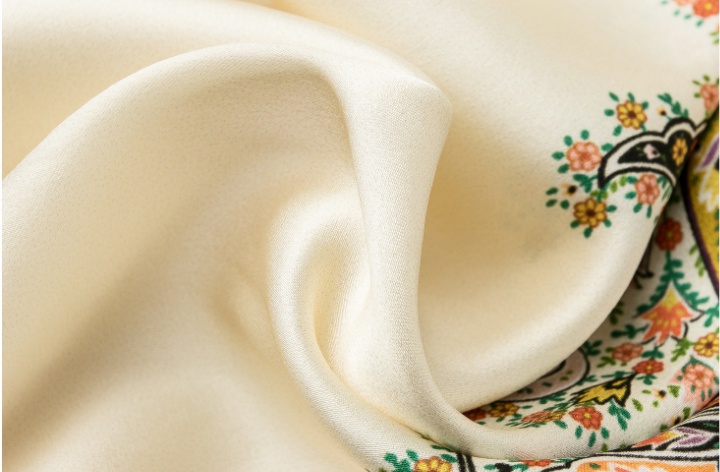 Real silk Western style shirt long sleeve printing tops